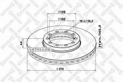 Stellox 85-00796-SX тормозной диск на RENAULT TRUCKS MESSENGER фургон/универсал