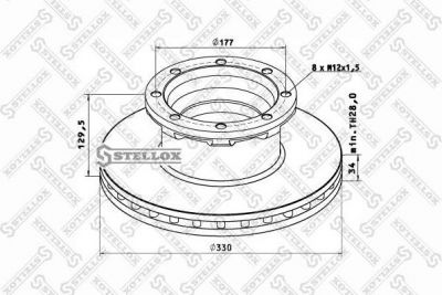 Stellox 85-00801-SX тормозной диск на MAN L 2000