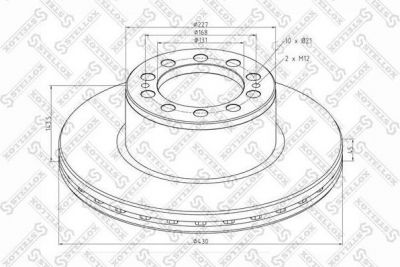 Stellox 85-00824-SX тормозной диск на MERCEDES-BENZ AXOR 2