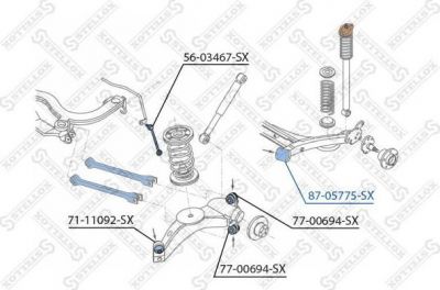 Stellox 87-05775-SX подвеска, рычаг независимой подвески колеса на SKODA FABIA