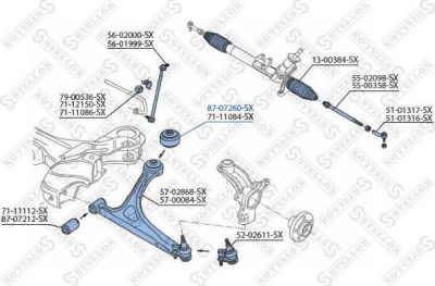 Stellox 87-07260-SX подвеска, рычаг независимой подвески колеса на VW GOLF IV (1J1)