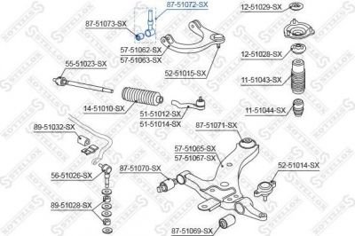 Stellox 87-51072-SX подвеска, рычаг независимой подвески колеса на HYUNDAI SONATA IV (EF)