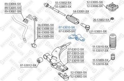 Stellox 87-53010-SX подвеска, рычаг независимой подвески колеса на KIA SHUMA II (FB)