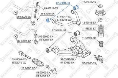 Stellox 87-53034-SX подвеска, рычаг независимой подвески колеса на KIA SORENTO I (JC)