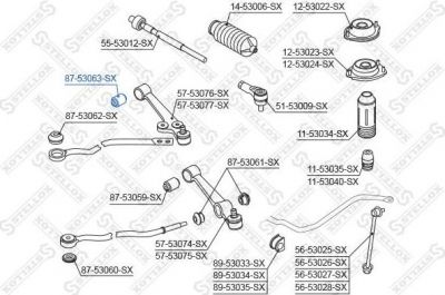 Stellox 87-53063-SX подвеска, рычаг независимой подвески колеса на KIA RIO универсал (DC)