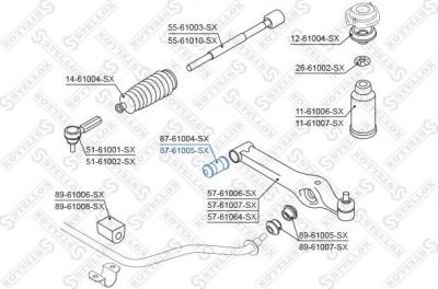 Stellox 87-61005-SX подвеска, рычаг независимой подвески колеса на DAEWOO MATIZ (KLYA)