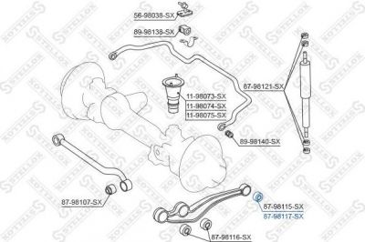 Stellox 87-98117-SX подвеска, рычаг независимой подвески колеса на TOYOTA LAND CRUISER 80 (_J8_)