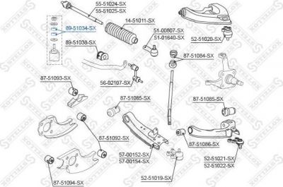 Stellox 89-51034-SX опора, стабилизатор на HYUNDAI H100 автобус (P)