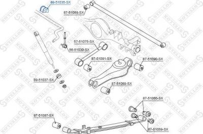 Stellox 89-51035-SX опора, стабилизатор на HYUNDAI H-1 / STAREX