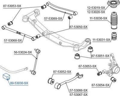 Stellox 89-53030-SX опора, стабилизатор на HYUNDAI TUCSON (JM)