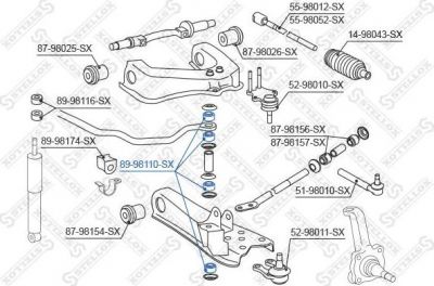 Stellox 89-98110-SX опора, стабилизатор на TOYOTA HILUX II пикап (LN8_, RN5_, LN6_, YN6_, YN5_, LN5_, RN6_)