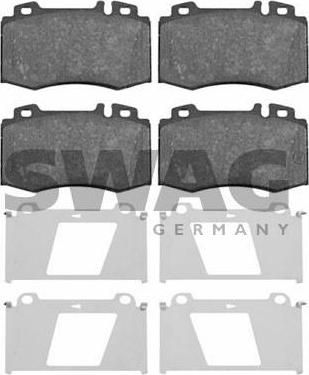 SWAG 10 91 6454 комплект тормозных колодок, дисковый тормоз на MERCEDES-BENZ CLS (C219)