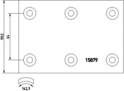 Textar 1587906 комплект тормозных башмаков, барабанные тормоза на MAN L 2000