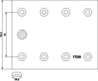 Textar 1723802 комплект тормозных башмаков, барабанные тормоза на MERCEDES-BENZ NG