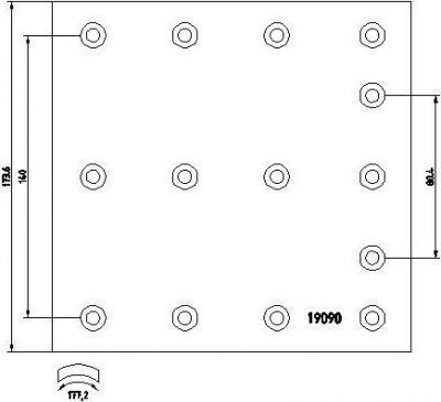 TEXTAR Тормозная накладка VOLVO FH, FM, FL 410x178x173,8 (1909002)