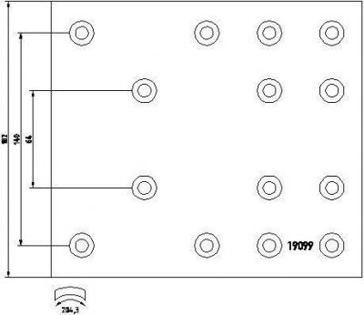 Textar 1909901 комплект тормозных башмаков, барабанные тормоза на IVECO EuroStar