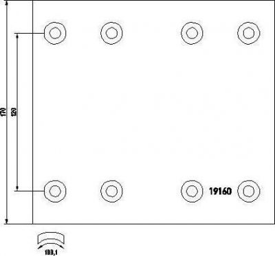 Textar 1916001 комплект тормозных башмаков, барабанные тормоза на MERCEDES-BENZ T2/L