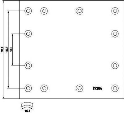 Textar 1938405 комплект тормозных башмаков, барабанные тормоза на IVECO P/PA