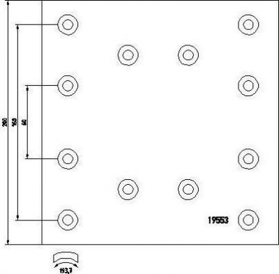 Textar 1955301 комплект тормозных башмаков, барабанные тормоза на IVECO EuroTech MP