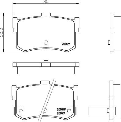 Textar 2002901 комплект тормозных колодок, дисковый тормоз на ROVER 800 (XS)