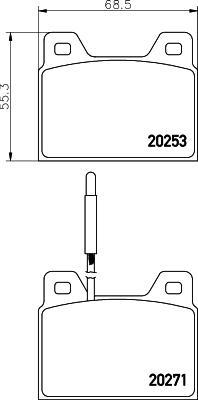 Textar 2025301 комплект тормозных колодок, дисковый тормоз на PEUGEOT 505 Break (551D)