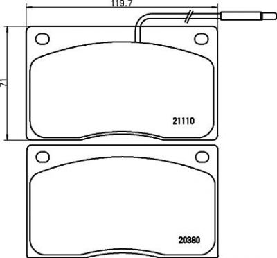 Textar 2038002 комплект тормозных колодок, дисковый тормоз на RENAULT MASTER I фургон (T__)