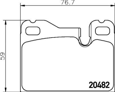 Textar 2048203 комплект тормозных колодок, дисковый тормоз на PORSCHE 928