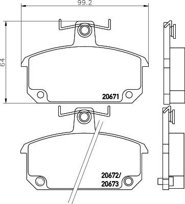 Textar 2067101 комплект тормозных колодок, дисковый тормоз на RENAULT 18 Variable (135_)