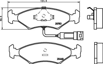 Textar 2078302 комплект тормозных колодок, дисковый тормоз на FORD ESCORT III (GAA)