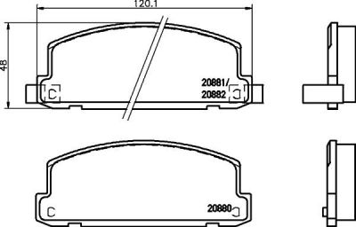 Textar 2088003 комплект тормозных колодок, дисковый тормоз на ISUZU GEMINI седан (JT)