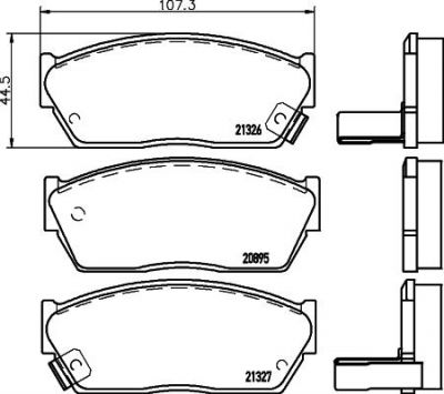 Textar 2089502 комплект тормозных колодок, дисковый тормоз на HONDA CIVIC III Hatchback (AL, AJ, AG, AH)