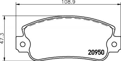 Textar 2095005 комплект тормозных колодок, дисковый тормоз на FIAT UNO (146A/E)