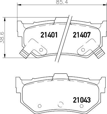 Textar 2104302 комплект тормозных колодок, дисковый тормоз на SUZUKI SWIFT II седан (AH, AJ)