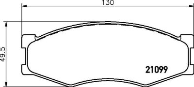Textar 2109901 комплект тормозных колодок, дисковый тормоз на NISSAN BLUEBIRD Hatchback (T72, T12)