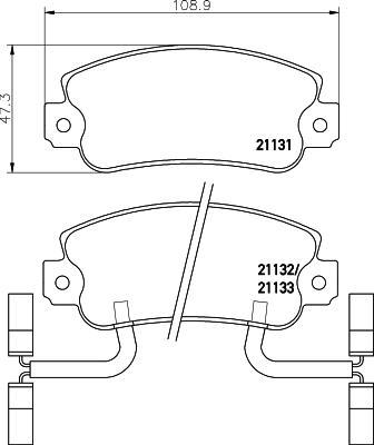 Textar 2113103 комплект тормозных колодок, дисковый тормоз на ALFA ROMEO ARNA (920)