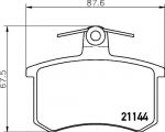 TEXTAR Колодки задние AD 80/100/A6/A8/V8 A4 ->97 (2114401)