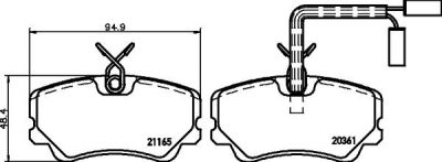 Textar 2116501 комплект тормозных колодок, дисковый тормоз на ALFA ROMEO 33 (905)