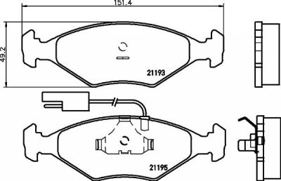 Textar 2119501 комплект тормозных колодок, дисковый тормоз на FIAT ELBA (146_)