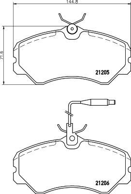 Textar 2120501 комплект тормозных колодок, дисковый тормоз на FIAT DUCATO Panorama (280)