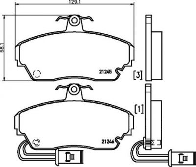 Textar 2124501 комплект тормозных колодок, дисковый тормоз на ROVER 800 (XS)