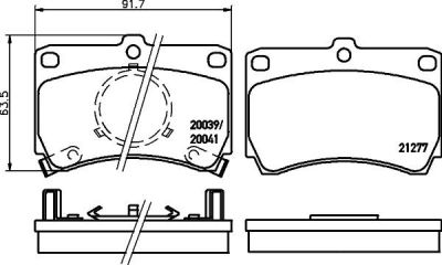 Textar 2127702 комплект тормозных колодок, дисковый тормоз на MAZDA 323 III (BF)