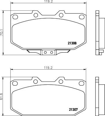 TEXTAR Колодки торм.пер. Subaru Impreza (2130701)