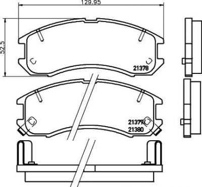 Textar 2137801 комплект тормозных колодок, дисковый тормоз на MAZDA 626 III Station Wagon (GV)