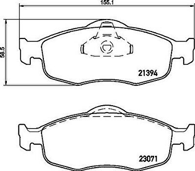 TEXTAR Колодки передние FORD SCORPIO 2.5T/2.9 94>98/MONDEO 92>/96>00- (1 130 759, 2139408)