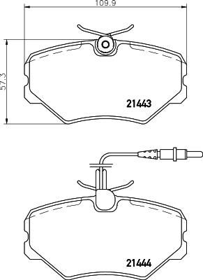 Textar 2144301 комплект тормозных колодок, дисковый тормоз на PEUGEOT 405 II (4B)