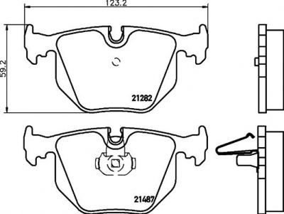 TEXTAR Колодки задние E38/E53(X5) (34211163324, 2148701)