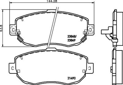 TEXTAR Колодки передние LEXUS GS 300 93-05 (2149001)