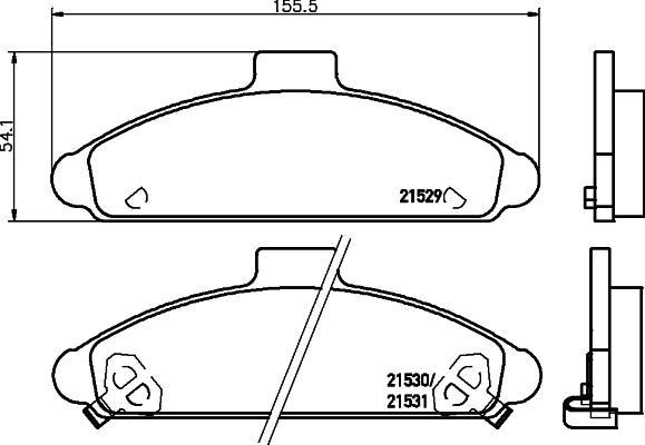 Textar 2152901 комплект тормозных колодок, дисковый тормоз на HYUNDAI S COUPE (SLC)