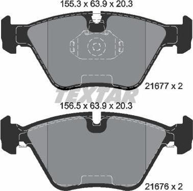TEXTAR Колодки торм.пер. 5 (E39) (2167703)