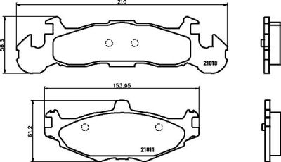 Textar 2181001 комплект тормозных колодок, дисковый тормоз на CHRYSLER ES